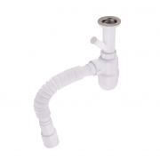 Сифон для раковини Lidz (WHI) 60 06 Y002 00 з відводом для пральної машини (вихід 50 мм)